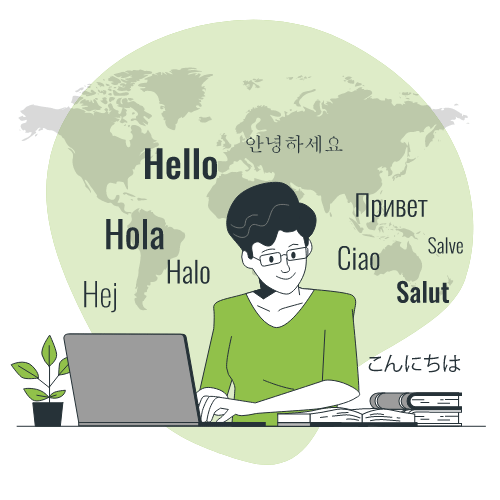 Traducteur travaillant sur un manuscrit littéraire pour une traduction internationale via EDITEONLINE.